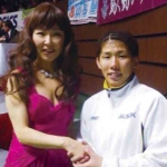 全日本女子レスリング大会にて吉田沙保里選手と